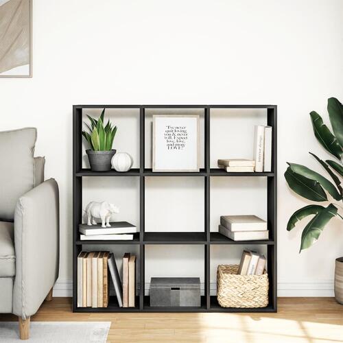 Bogreol/rumdeler 102x29x103,5 cm konstrueret træ sort