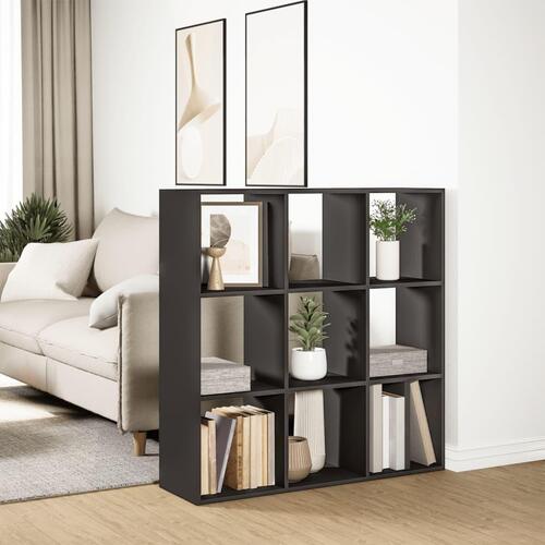 Bogreol/rumdeler 102x29x103,5 cm konstrueret træ sort