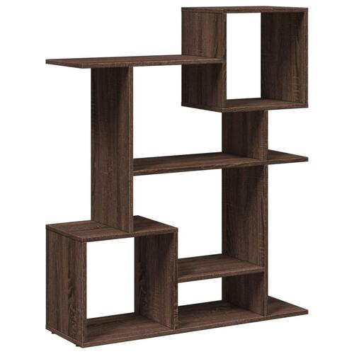 Bogreol/rumdeler 92x29x112 cm konstrueret træ brun egetræ