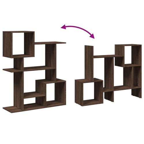 Bogreol/rumdeler 92x29x112 cm konstrueret træ brun egetræ