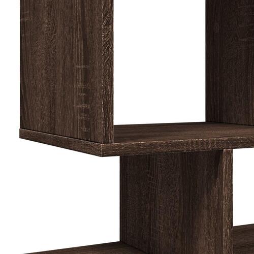 Bogreol/rumdeler 92x29x112 cm konstrueret træ brun egetræ