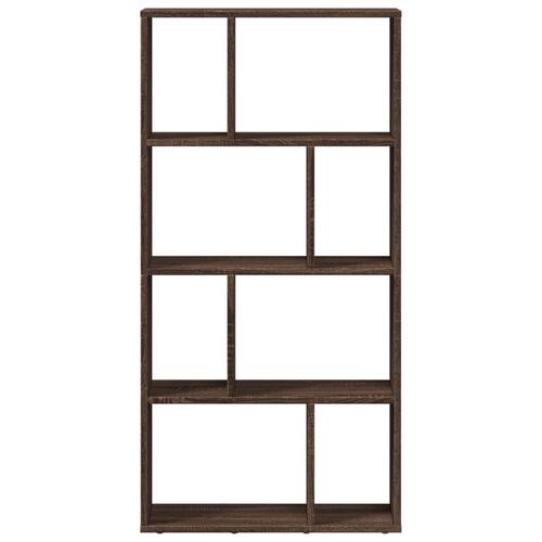 Bogreol 60x20x120 cm konstrueret træ brun egetræsfarve