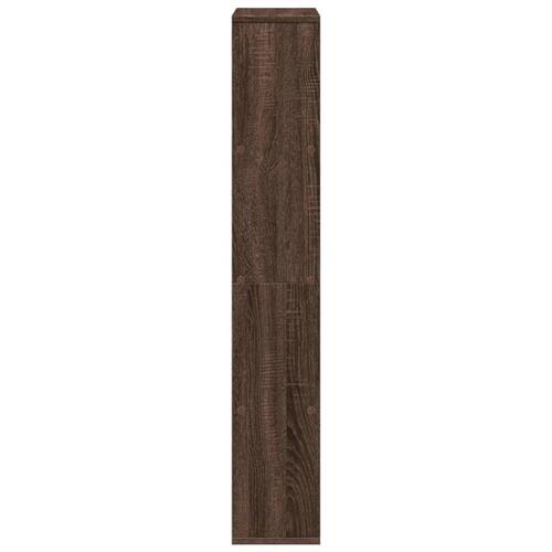Bogreol 60x20x120 cm konstrueret træ brun egetræsfarve