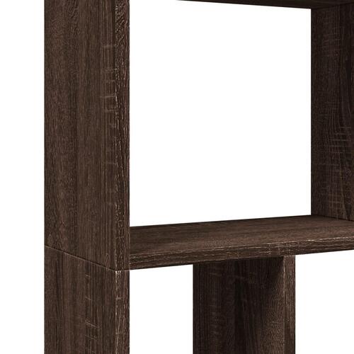Bogreol 60x20x120 cm konstrueret træ brun egetræsfarve