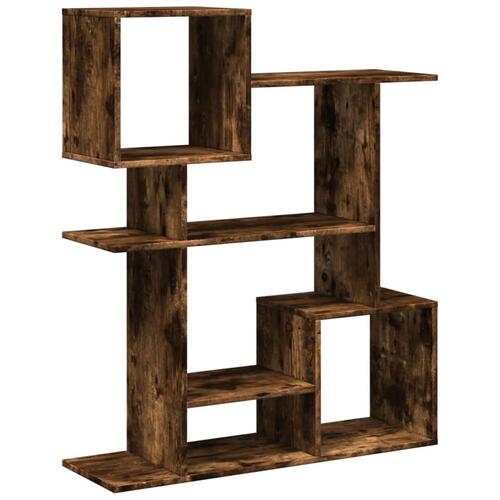 Bogreol/rumdeler 92x29x112 cm konstrueret træ røget eg