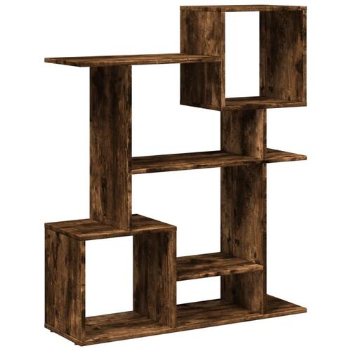 Bogreol/rumdeler 92x29x112 cm konstrueret træ røget eg