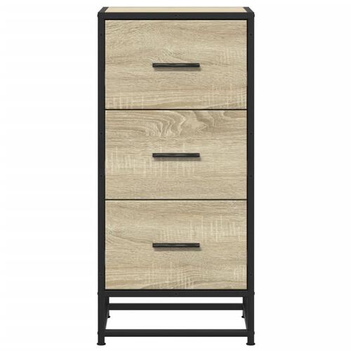 Skab 35,5x35x76 cm konstrueret træ og metal sonoma-eg