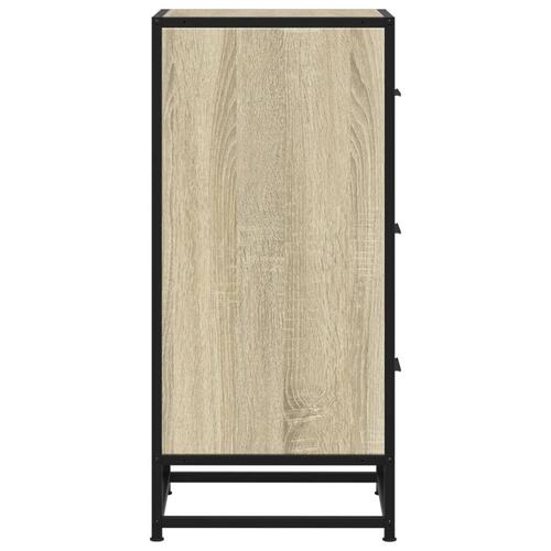 Skab 35,5x35x76 cm konstrueret træ og metal sonoma-eg