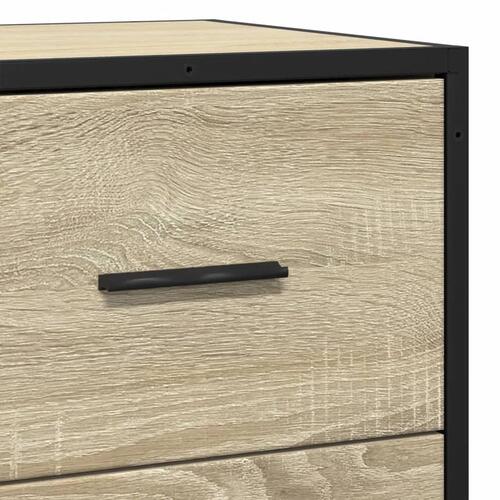 Skab 35,5x35x76 cm konstrueret træ og metal sonoma-eg