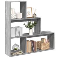 Bogreol/rumdeler 123x29x123 cm 3 niveauer konstrueret træ