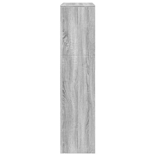Bogreol/rumdeler 123x29x123 cm 3 niveauer konstrueret træ