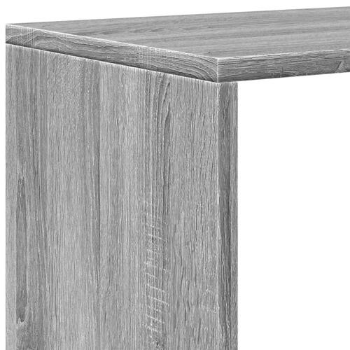 Bogreol/rumdeler 123x29x123 cm 3 niveauer konstrueret træ