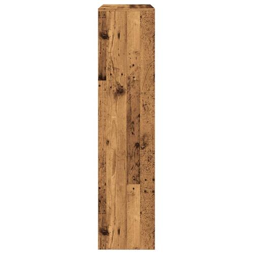 Bogreol/rumdeler 123x29x123 cm 3 niveauer konstrueret træ