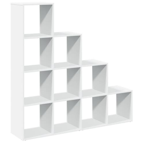 Bogreol/rumdeler 131,5x29x131,5 cm konstrueret træ hvid