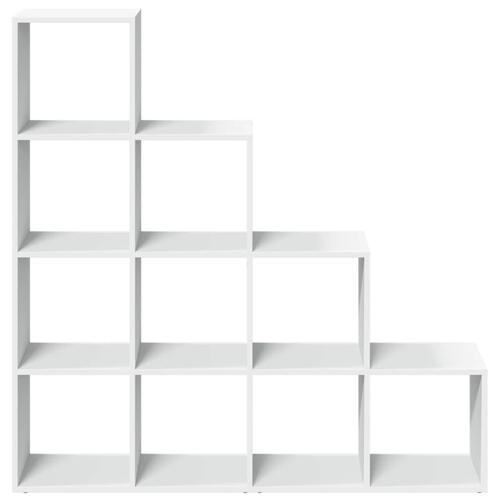 Bogreol/rumdeler 131,5x29x131,5 cm konstrueret træ hvid