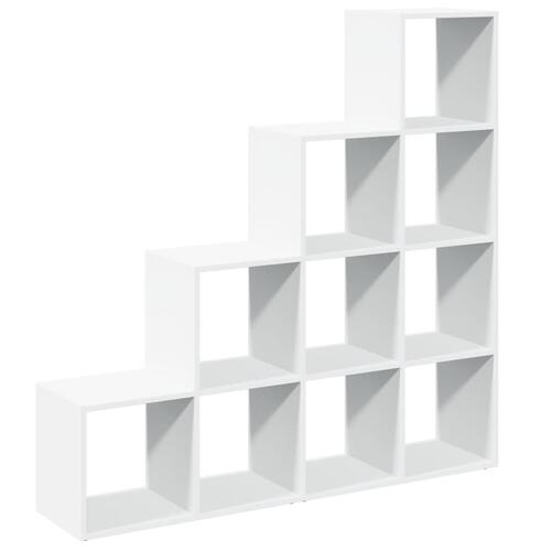 Bogreol/rumdeler 131,5x29x131,5 cm konstrueret træ hvid