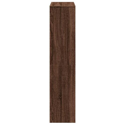 Bogreol/rumdeler 131,5x29x131,5 cm konstrueret træ brun eg