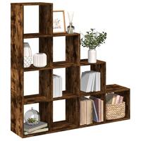 Bogreol/rumdeler 131,5x29x131,5 cm konstrueret træ røget eg