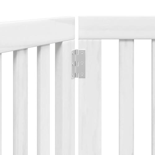 Hundelåge 3 paneler 150 cm foldbar poppeltræ hvid