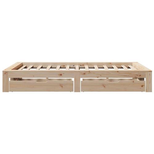 Sengeramme uden madras 120x200 cm massivt fyrretræ