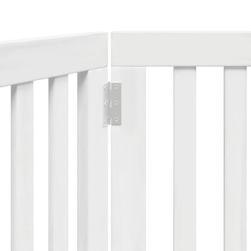 Hundelåge 2 paneler 160 cm foldbar poppeltræ hvid