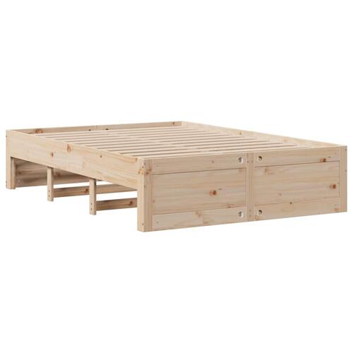 Sengeramme uden madras med skuffer 140x200 cm massivt fyrretræ