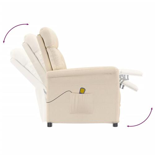 Massagestol mikrofiberstof beige