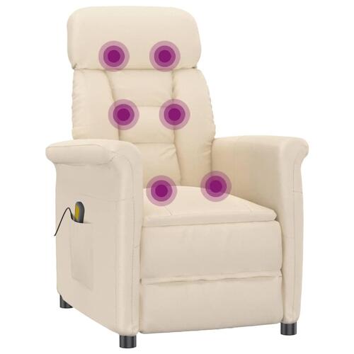Massagestol mikrofiberstof beige