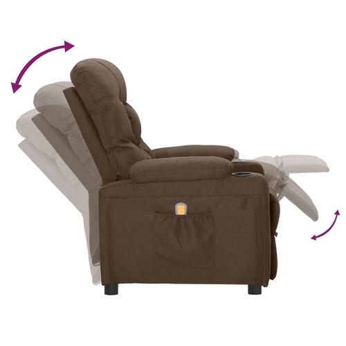 Massagestol stof brun