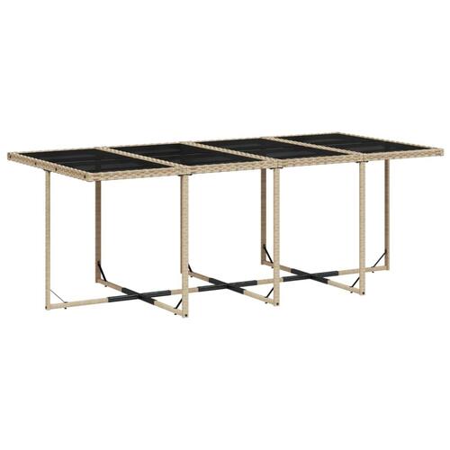 Spisebordssæt til haven 13 dele med hynder polyrattan beige