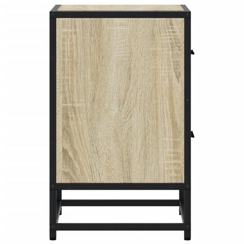 Sengeborde 2 stk. 40x31x50 cm konstrueret træ sonoma-eg