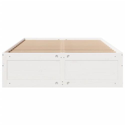 Sengeramme m. skuffer 140x200 cm uden madras massivt fyr hvid