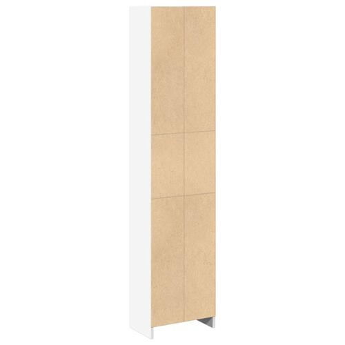 Bogreol 40x24x176 cm konstrueret træ hvid