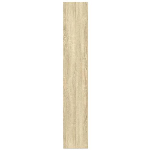 Bogreol 60x24x143 cm konstrueret træ sonoma-eg