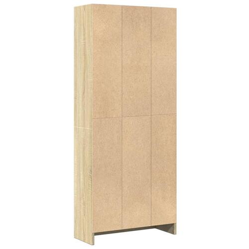Bogreol 60x24x143 cm konstrueret træ sonoma-eg