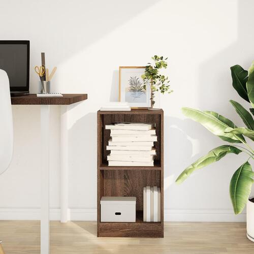 Bogreol 40x24x76 cm konstrueret træ brun egetræsfarve