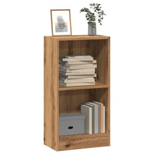 Bogreol 40×24×76 cm i konstrueret træ - egetræsfarve