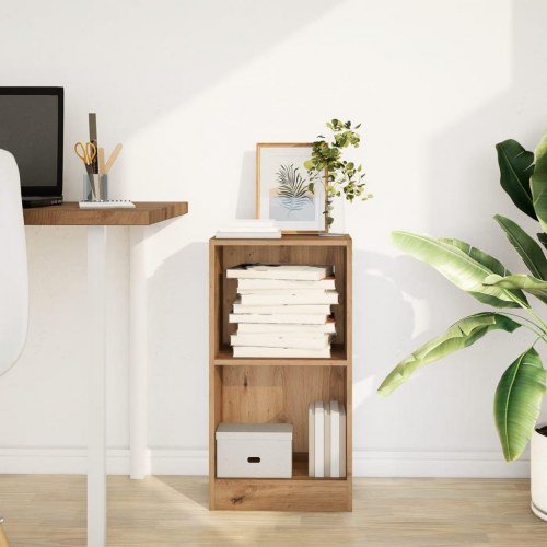 Bogreol 40×24×76 cm i konstrueret træ - egetræsfarve