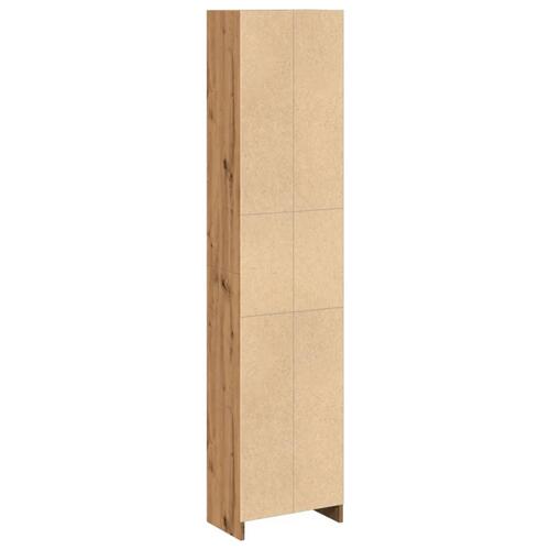 Bogreol 40x24x176 cm konstrueret træ egetræsfarve