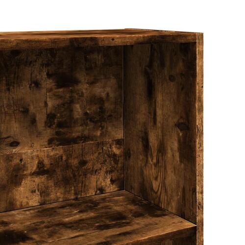 Bogreol 60x24x143 cm konstrueret træ røget egetræsfarve