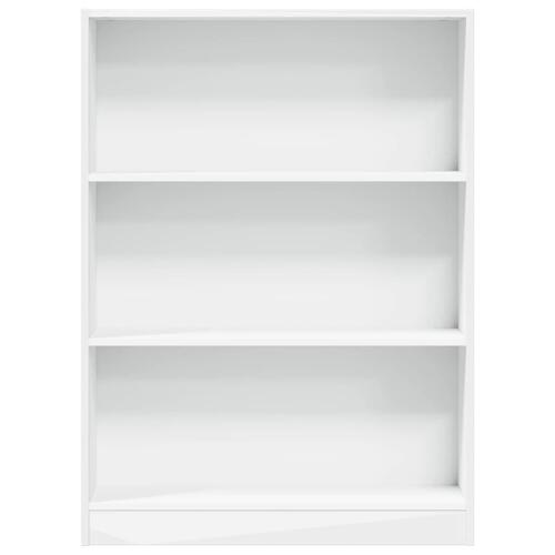 Bogreol 80x24x109 cm konstrueret træ hvid