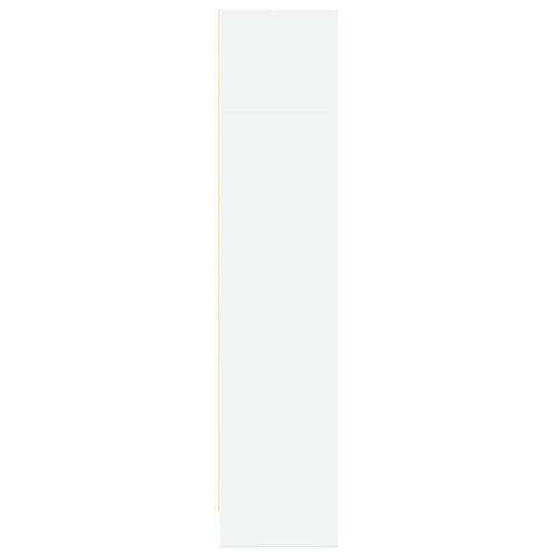 Bogreol 80x24x109 cm konstrueret træ hvid