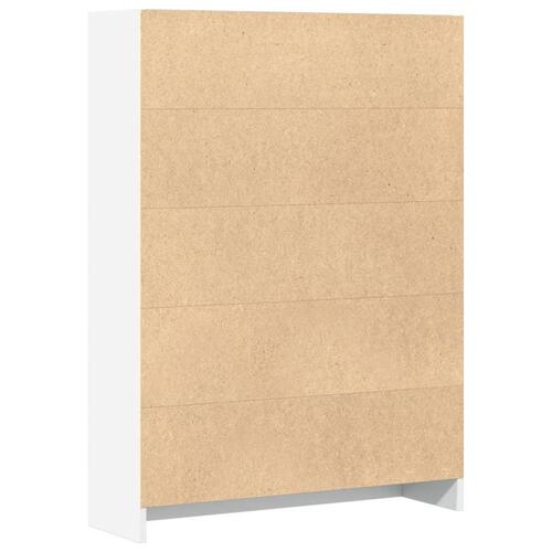 Bogreol 80x24x109 cm konstrueret træ hvid
