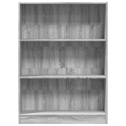Bogreol 80x24x109 cm konstrueret træ grå sonoma-eg
