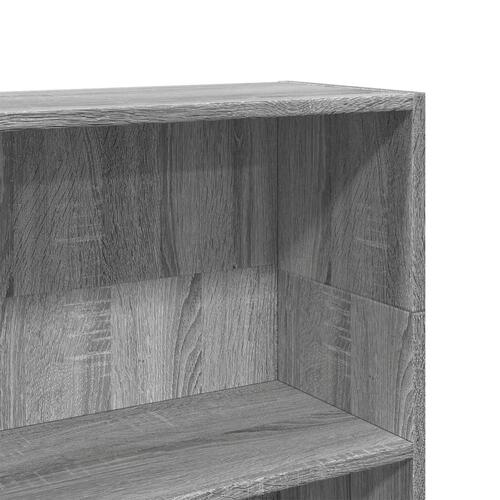 Bogreol 80x24x109 cm konstrueret træ grå sonoma-eg