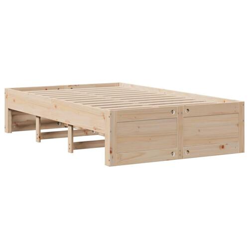 Sengeramme uden madras med skuffer 120x200 cm massivt fyrretræ