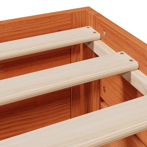 Sengeramme m. skuffer 120x190 cm uden madras massivt fyr brun