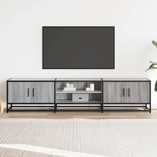 Tv-bord 180x35x41 cm konstrueret træ grå sonoma-eg