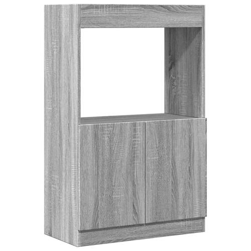 Skab 63x33x100 cm konstrueret træ grå sonoma-eg