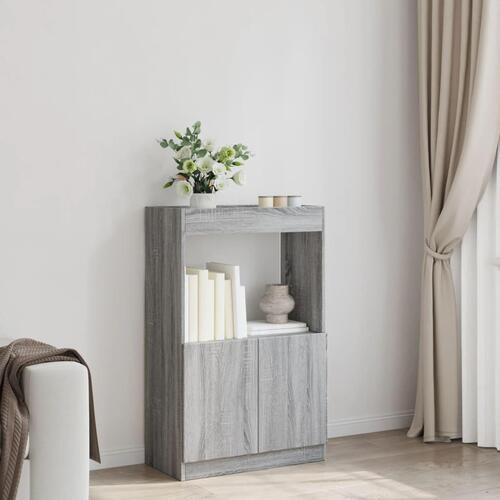 Skab 63x33x100 cm konstrueret træ grå sonoma-eg